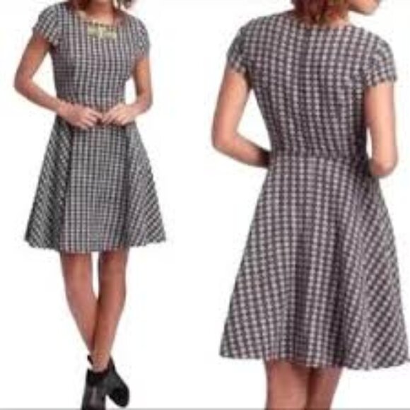Anthropologie Maeve Jacquard Circle Dress in Black/White - Size 2 - Picture 4 of 4